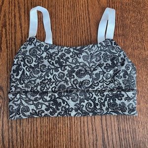 Black and White Lululemon Sports Bra
